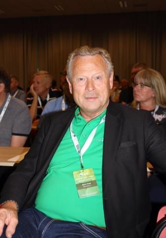 Det nyvalgte styremedlemmet Bjørn Hoel fremsto på generalforsamlingen like grønn som bilparken til konsernet han leder.
