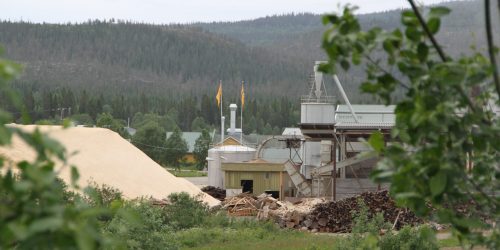 NORSK AVTAGER: Arbor Hattfjelldal i Nordland produserer sponplater og har som langsiktig mål at 70% av råstoffet skal være returvirke.