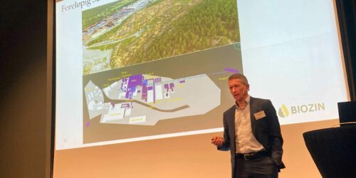 Thomas Skadal, direktør i Biozin, presenterte prosjektet i Åmli på Bioenergidagene i november ifjor. Da var støtten fra EUs innovasjonsfond nettopp kommet på plass og optimismen var stor.